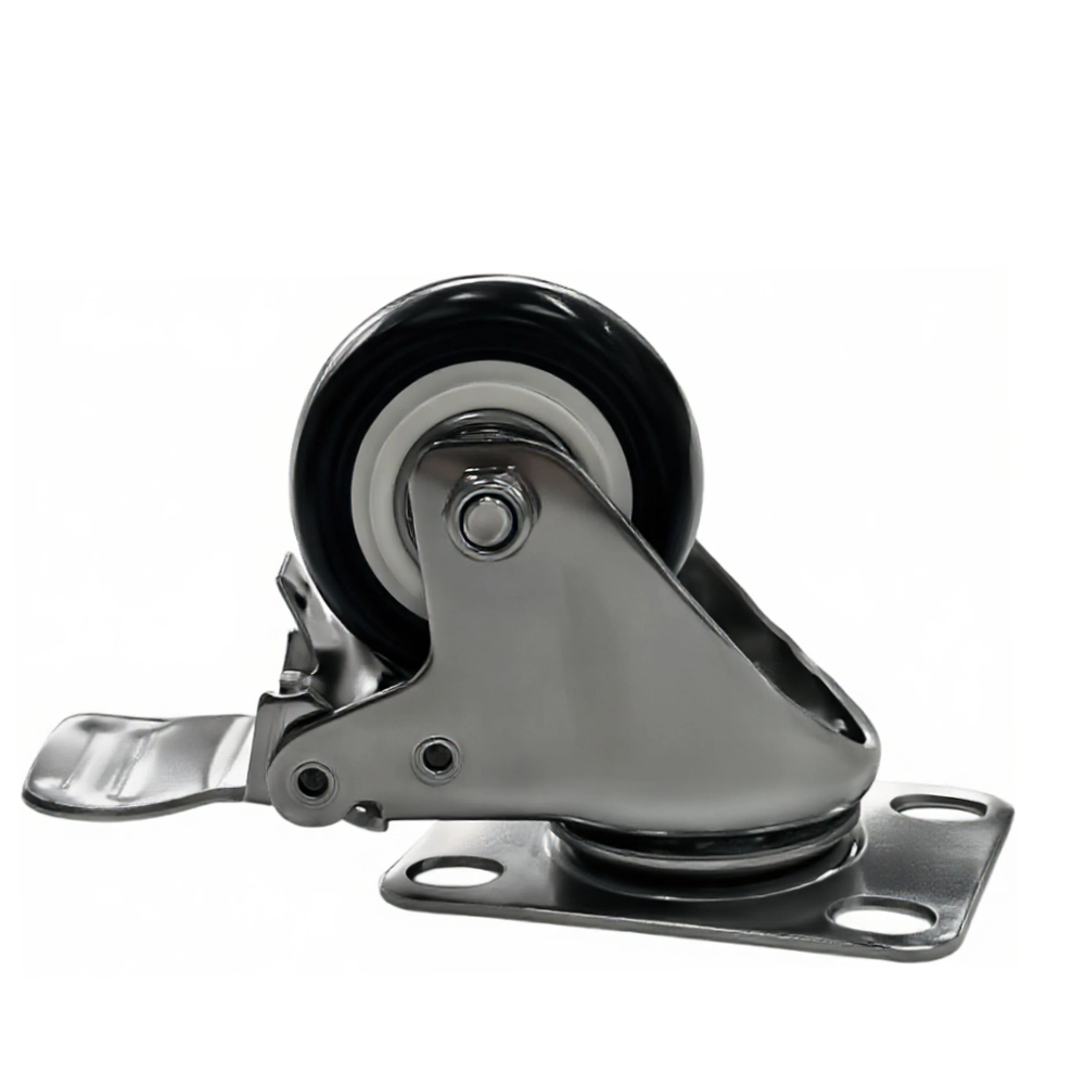 2-inch PVC Gold Diamond Brake Caster