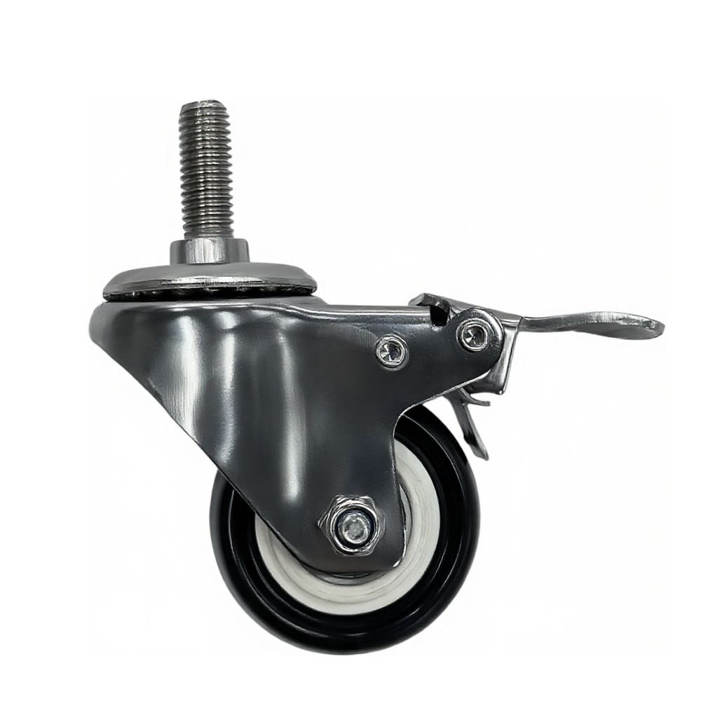 2-inch PVC Gold Diamond M10*25 Screw Brake Caster