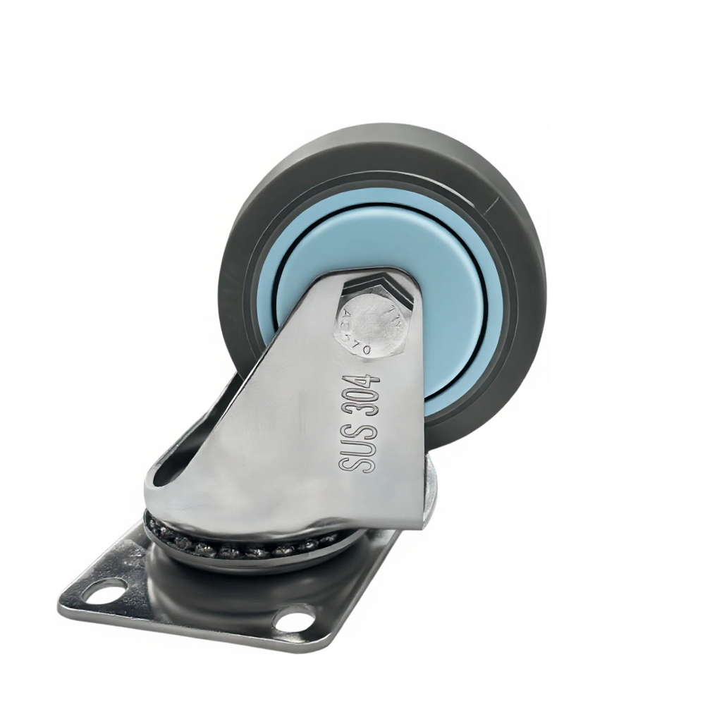 3-inch TPR Medium Duty Plate Swivel Caster