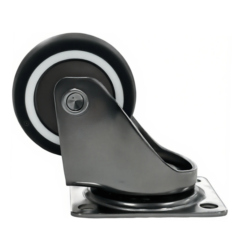 1.5-inch Plate Swivel Single Shaft TPE Caster Wheel